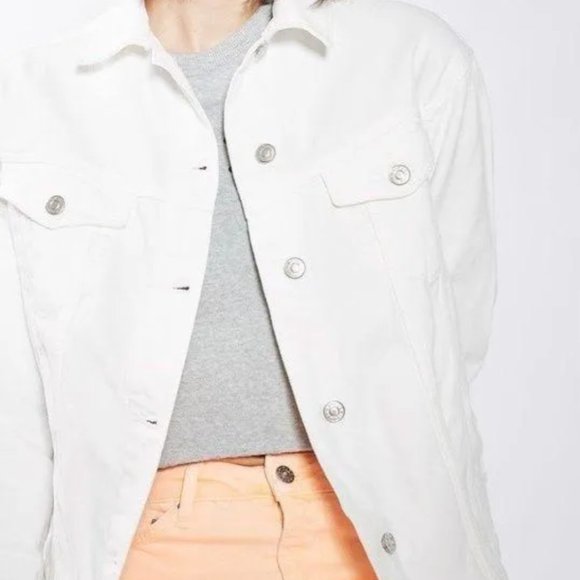 Topshop White Denim Jacket 